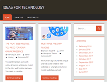 Tablet Screenshot of ideasfortechnology.com